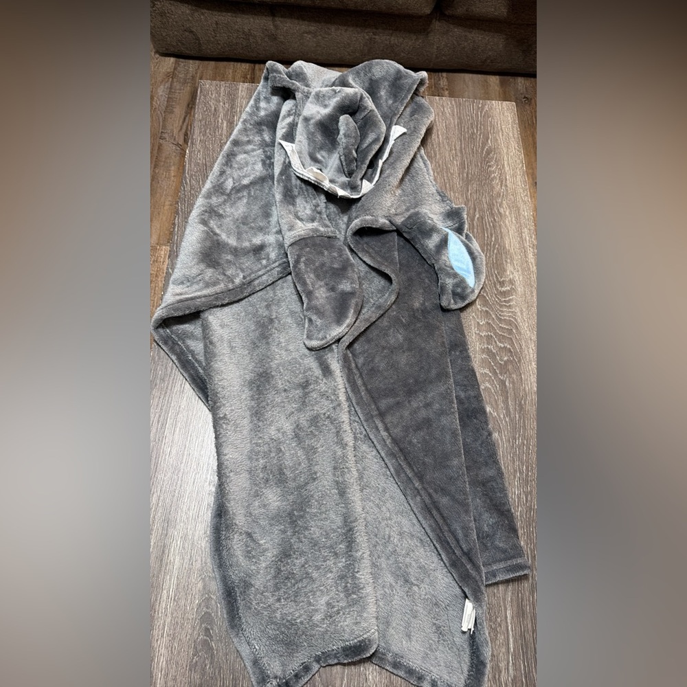 Cozy Gray Hooded Blanket
